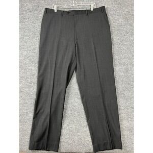 Canali Mens Dress Pants Sz 38 Travel Charcoal Gray 100% Wool Classy Formal
